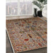 Mid-Century Modern Brown Oriental Rug in Family Room, urb2418