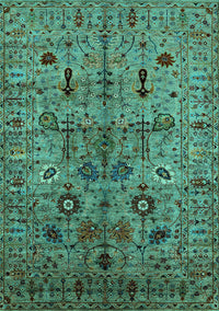 Oriental Turquoise Industrial Rug, urb2418turq