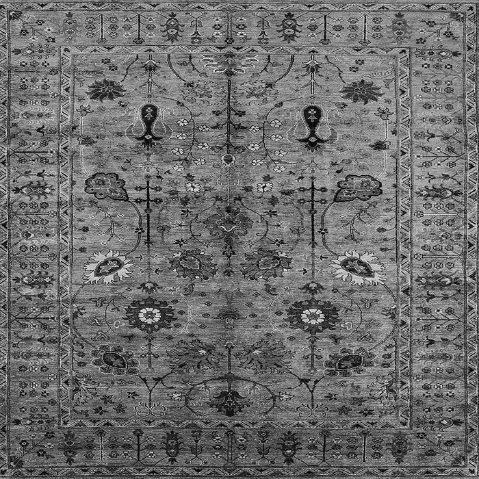 Square Oriental Gray Industrial Rug, urb2418gry