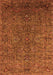 Machine Washable Oriental Orange Traditional Area Rugs, wshurb2419org