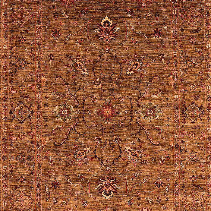 Machine Washable Oriental Orange Traditional Area Rugs, wshurb2419org