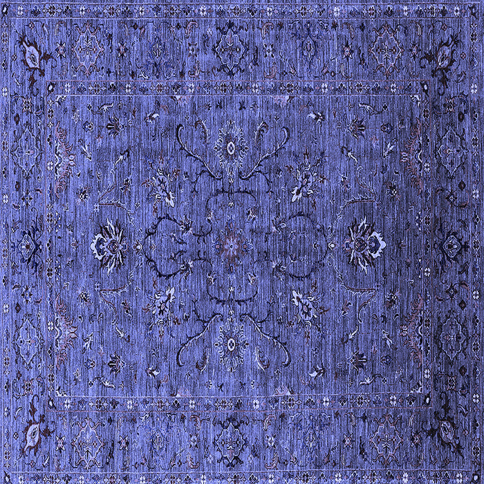 Square Oriental Blue Traditional Rug, urb2419blu