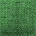 Square Oriental Emerald Green Traditional Rug, urb2419emgrn