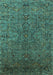 Oriental Turquoise Traditional Rug, urb2419turq