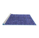 Sideview of Machine Washable Oriental Blue Traditional Rug, wshurb2419blu