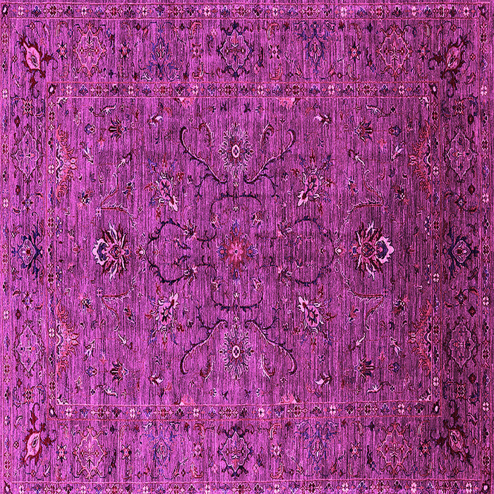 Square Machine Washable Oriental Pink Traditional Rug, wshurb2419pnk