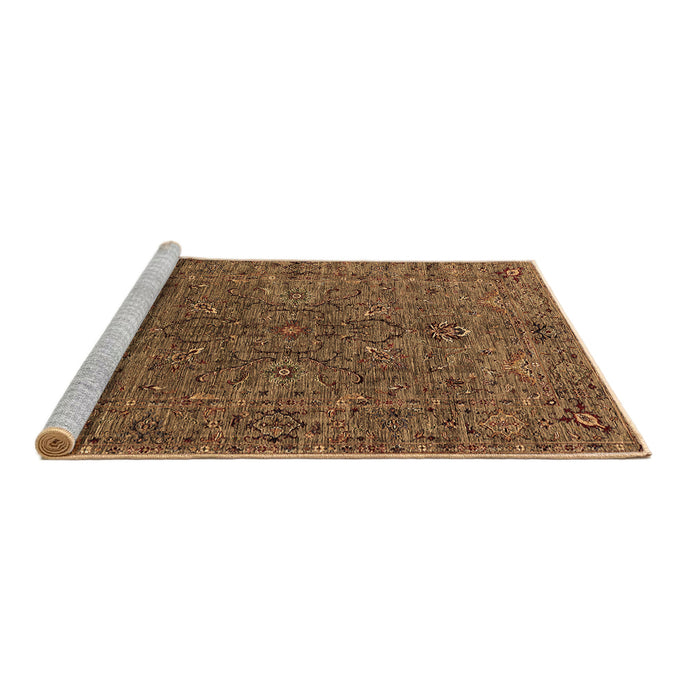Sideview of Machine Washable Oriental Brown Traditional Rug, wshurb2419brn