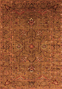 Oriental Orange Traditional Rug, urb2419org