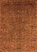 Oriental Orange Traditional Rug, urb2419org