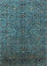 Oriental Light Blue Traditional Rug, urb2419lblu
