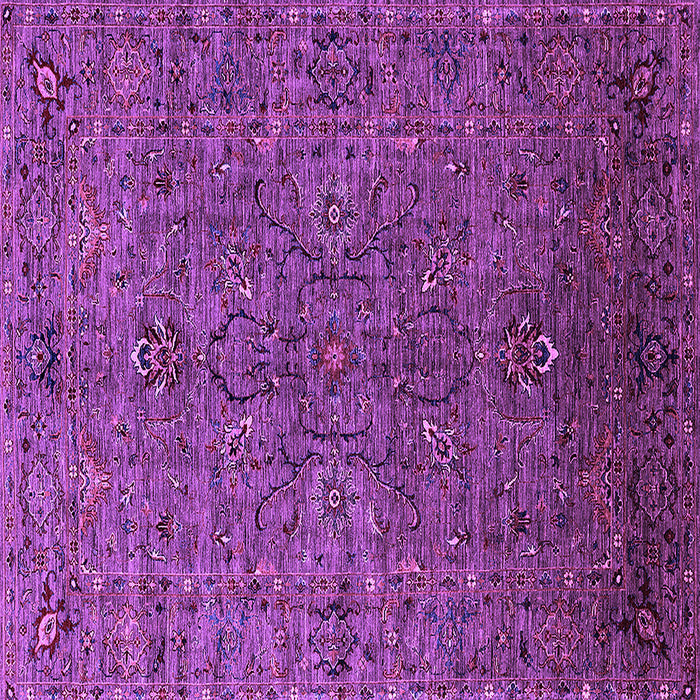 Square Machine Washable Oriental Purple Traditional Area Rugs, wshurb2419pur