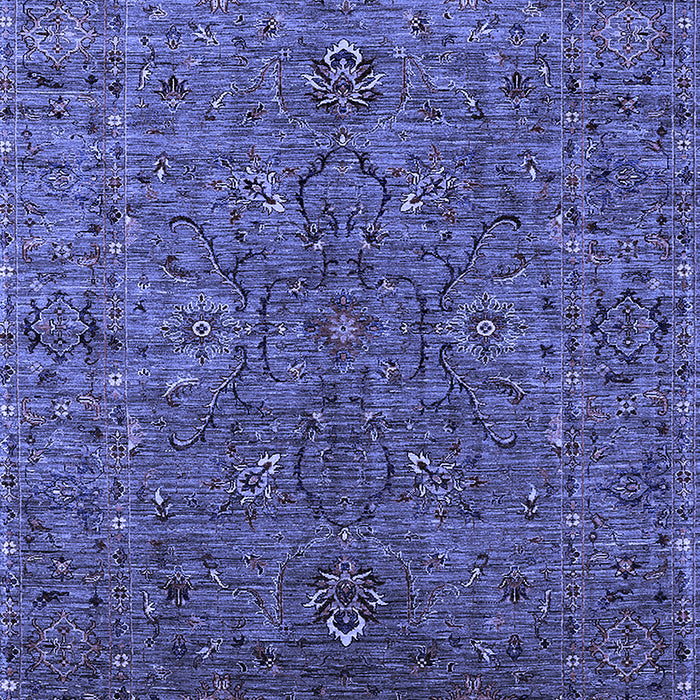 Machine Washable Oriental Blue Traditional Rug, wshurb2419blu