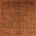 Square Oriental Orange Traditional Rug, urb2419org