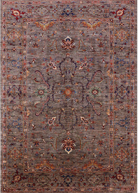 Machine Washable Industrial Modern Dark Almond Brown Rug, wshurb2419