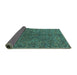 Sideview of Oriental Turquoise Traditional Rug, urb2419turq