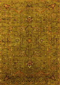 Oriental Yellow Traditional Rug, urb2419yw