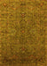 Oriental Yellow Traditional Rug, urb2419yw