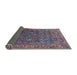 Sideview of Mid-Century Modern Maroon Purple Oriental Rug, urb2420