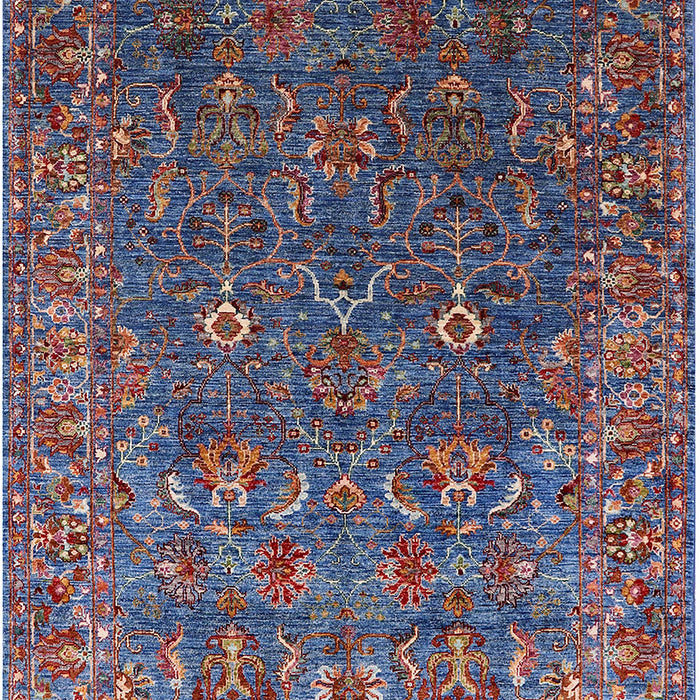 Mid-Century Modern Maroon Purple Oriental Rug, urb2420