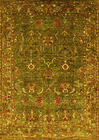 Oriental Yellow Traditional Rug, urb2420yw