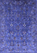 Machine Washable Oriental Blue Traditional Rug, wshurb2420blu