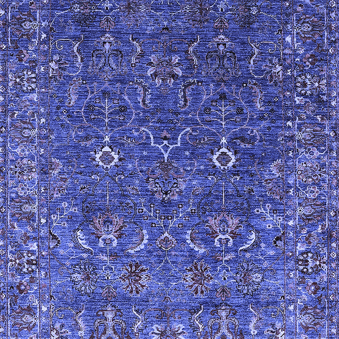 Machine Washable Oriental Blue Traditional Rug, wshurb2420blu
