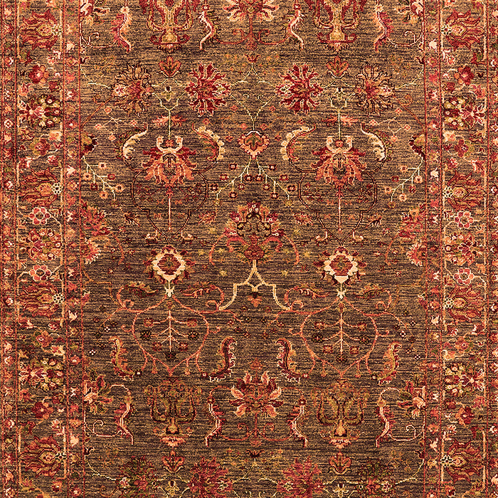 Machine Washable Oriental Orange Traditional Area Rugs, wshurb2420org