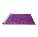 Sideview of Machine Washable Oriental Pink Traditional Rug, wshurb2420pnk