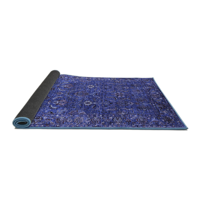 Sideview of Oriental Blue Traditional Rug, urb2420blu