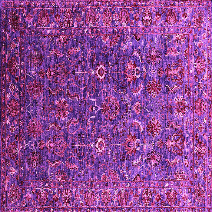 Square Machine Washable Oriental Pink Traditional Rug, wshurb2420pnk