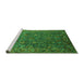 Sideview of Machine Washable Oriental Green Traditional Area Rugs, wshurb2420grn