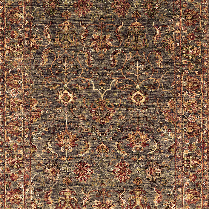 Machine Washable Oriental Brown Traditional Rug, wshurb2420brn