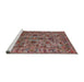 Sideview of Machine Washable Industrial Modern Rosy Pink Rug, wshurb2421