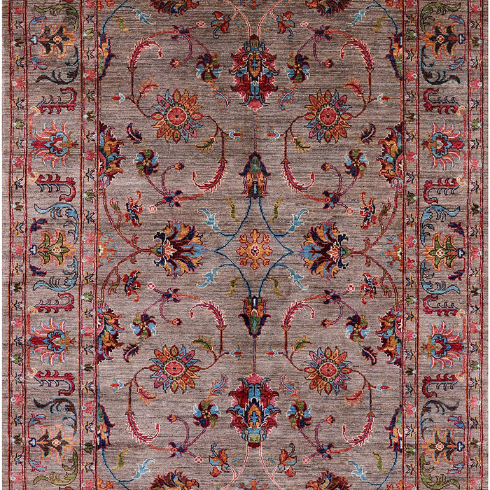 Mid-Century Modern Pink Oriental Rug, urb2421