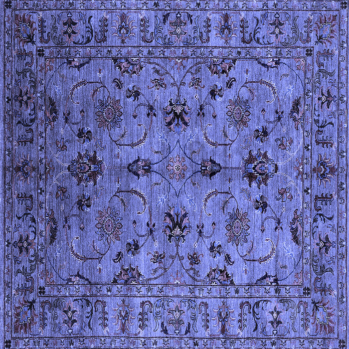 Square Oriental Blue Industrial Rug, urb2421blu