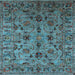 Square Oriental Light Blue Industrial Rug, urb2421lblu