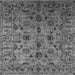 Square Machine Washable Oriental Gray Industrial Rug, wshurb2421gry