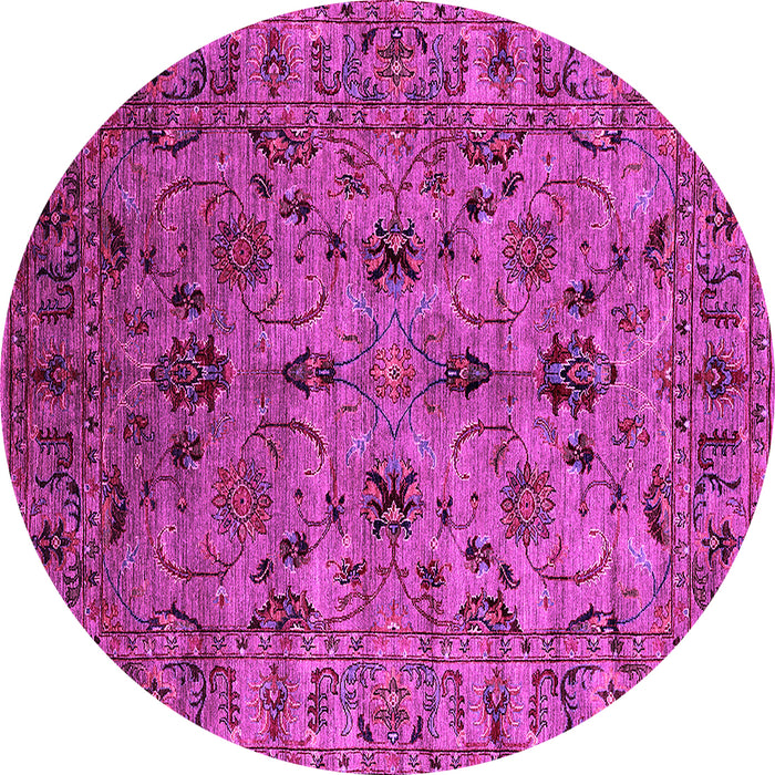 Round Oriental Pink Industrial Rug, urb2421pnk