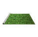 Sideview of Machine Washable Oriental Green Industrial Area Rugs, wshurb2421grn