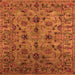 Square Oriental Orange Industrial Rug, urb2421org