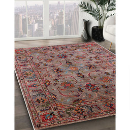 Machine Washable Industrial Modern Rosy Pink Rug in a Family Room, wshurb2421
