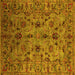 Square Oriental Yellow Industrial Rug, urb2421yw