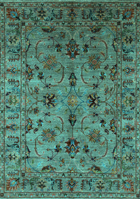 Oriental Turquoise Industrial Rug, urb2421turq