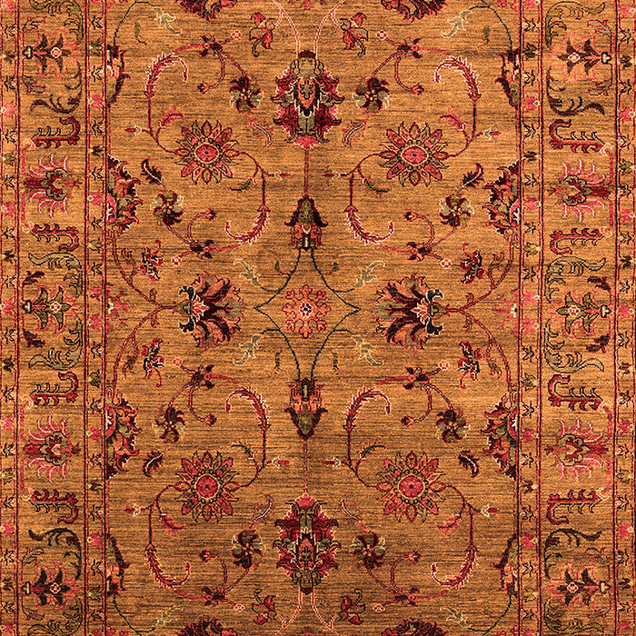 Machine Washable Oriental Orange Industrial Area Rugs, wshurb2421org