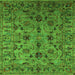 Square Oriental Green Industrial Rug, urb2421grn