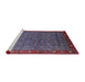 Sideview of Machine Washable Industrial Modern Light Purple Blue Rug, wshurb2422