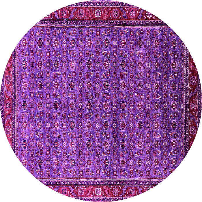 Round Oriental Pink Traditional Rug, urb2422pnk