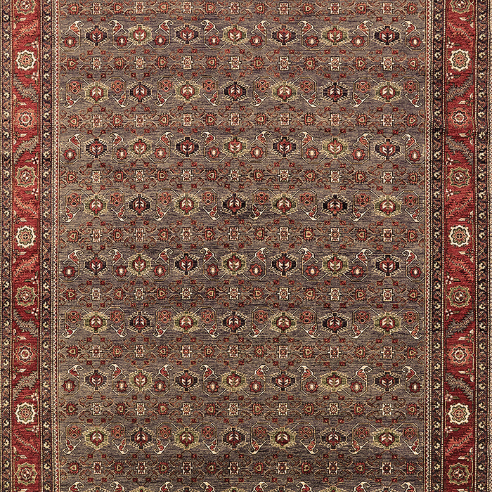 Machine Washable Oriental Brown Traditional Rug, wshurb2422brn