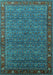 Oriental Turquoise Traditional Rug, urb2422turq