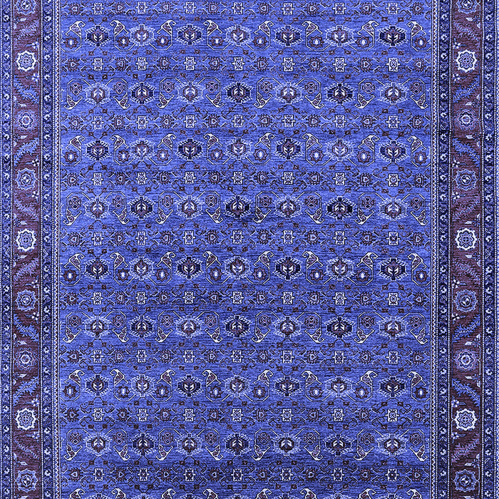 Machine Washable Oriental Blue Traditional Rug, wshurb2422blu